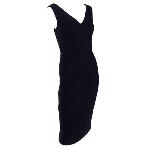 90s versace dress black|vintage Versace lbd.